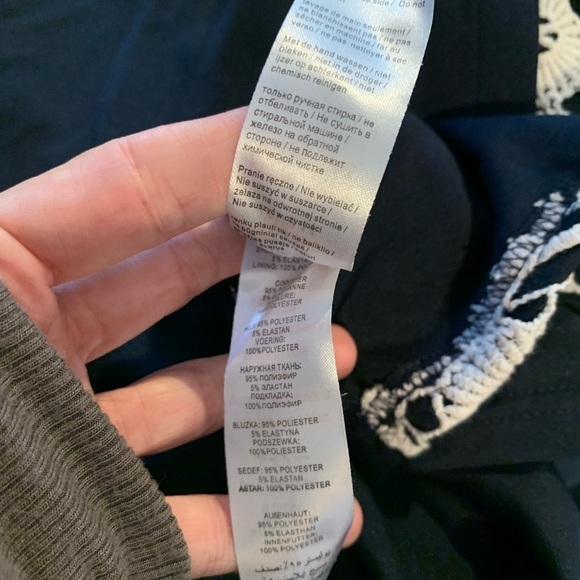 NWT,Little Mistress-Lond,Navy/Cream,
Asymmetrical Hem,Old Hollywood WOW,Size 10 - Picture 8 of 9